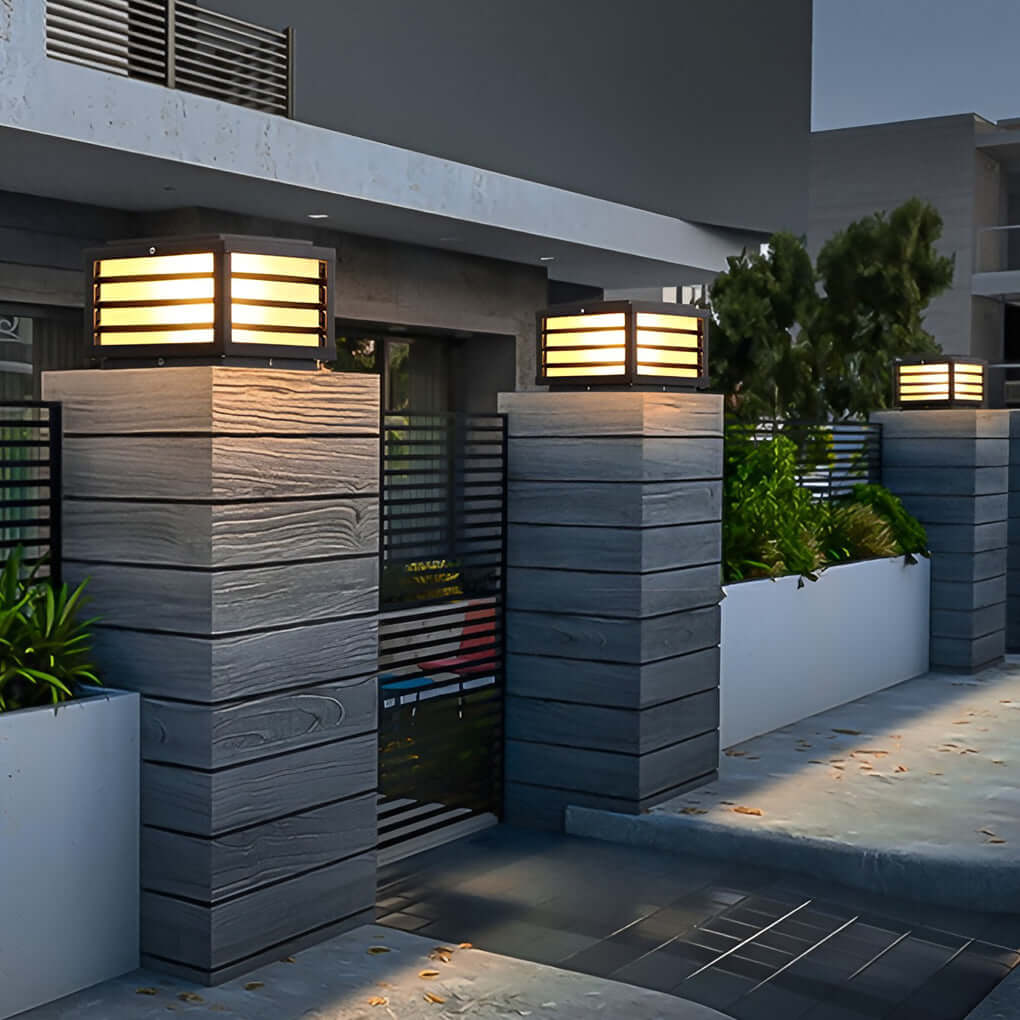 Aveneline Modern LED Pretty Outdoor Fence Cap Post Light