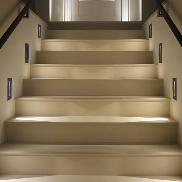 Kingly Industrial Rectangle Stair Outdoor Wall Lights