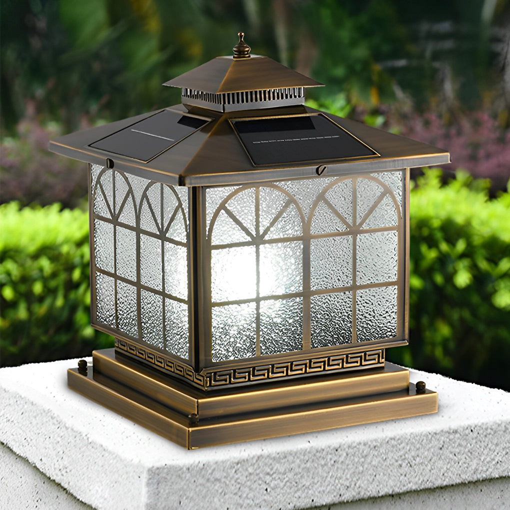 Avenerel Classical LED Bronze Solar Outdoor Post Caps Lights