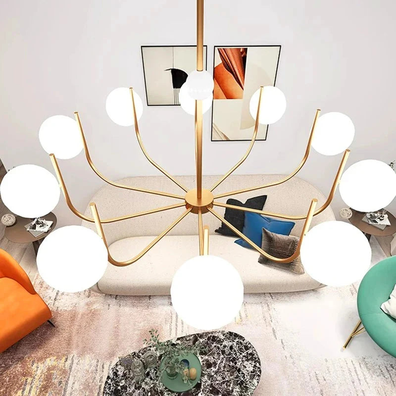 6-8-10 Lights Mid Century Modern Ceiling Light