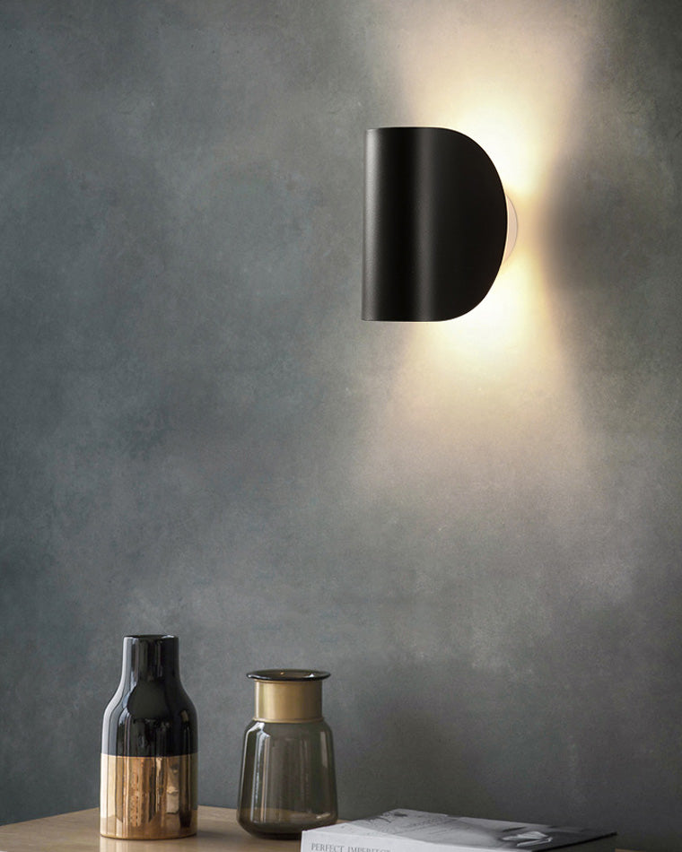 Adjustable Half Shade Wall Sconce