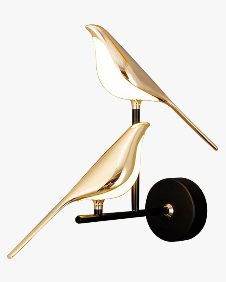 Gold Birds Wall Sconce