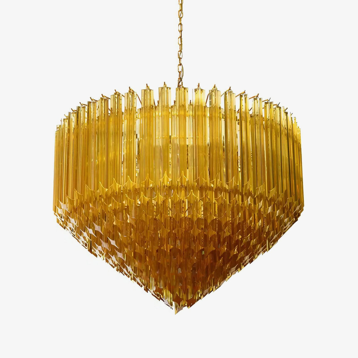 Murano Prisms Amber Chandelier