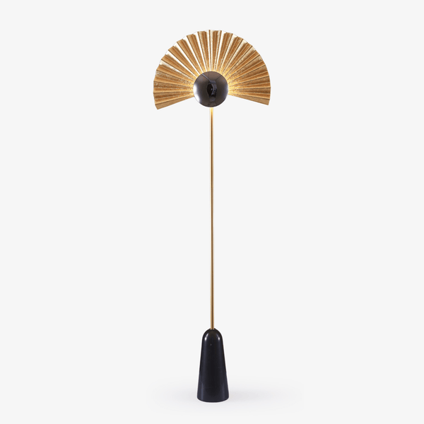 Gilded Fan Floor Lamp