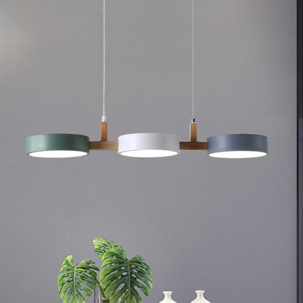 Contemporary Metal Cylinder Multi Light Nordic Pendant Light