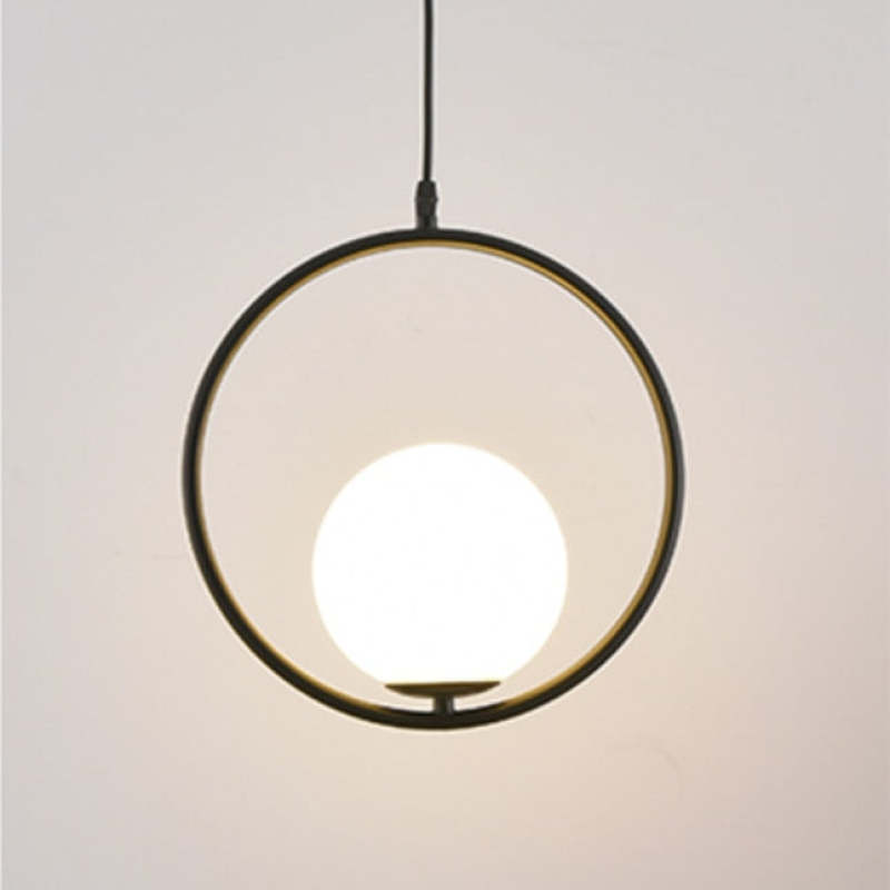 Pendant Glass Lighting Modern with Oval Design