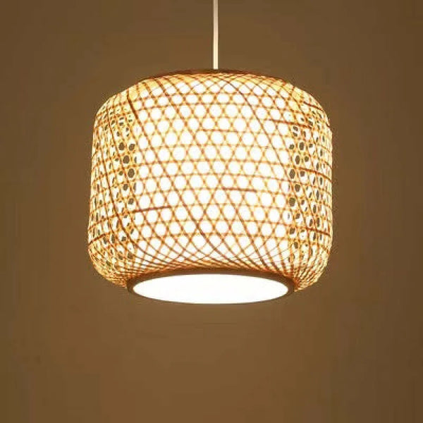 Chinese Rattan Bamboo Lantern Pendant Light