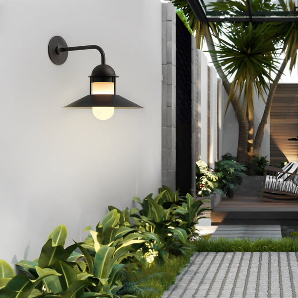 Mndy Antique Round Retro Glass Outdoor Wall Lights