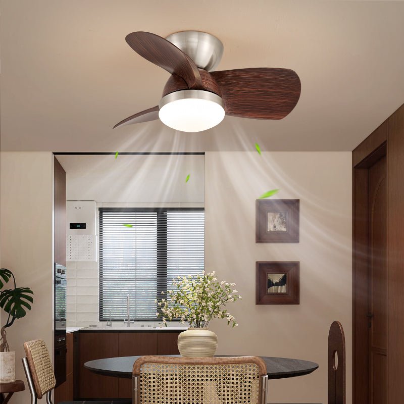 Minimalist Miroter Ceiling Fan Light
