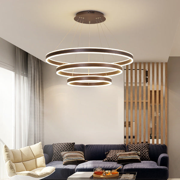 Minimalist LED Circular Ceiling Pendant Light for Living Room