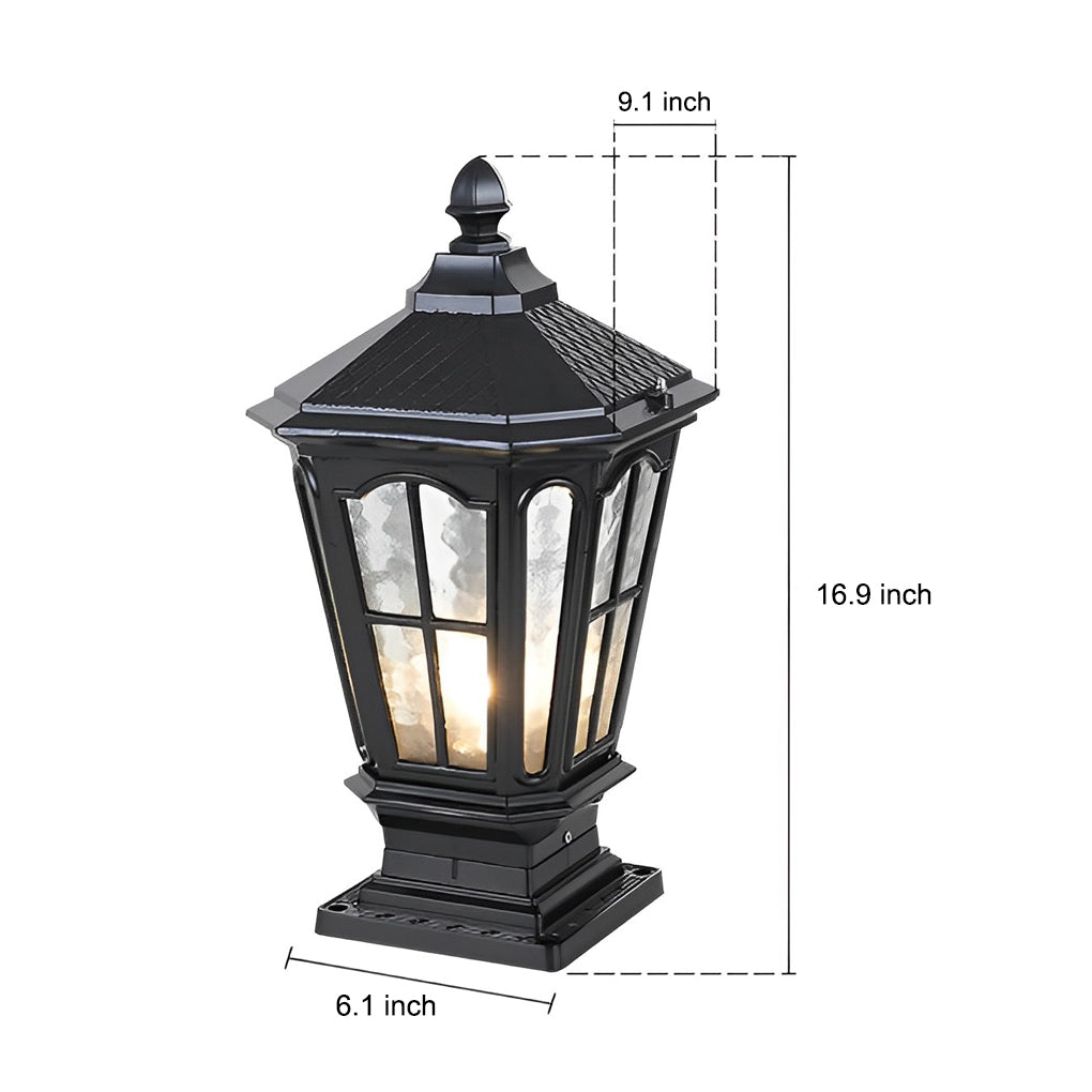 Alison Retro Pavilion LED Outdoor Fence Post Lights