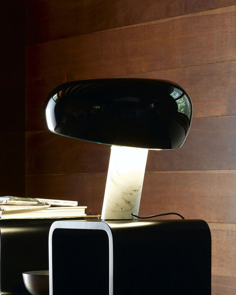 Scandi Marble Dog Table Lamp