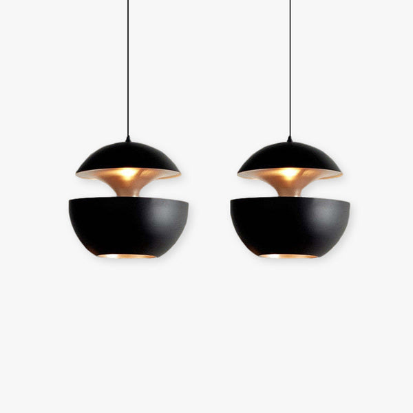 Arisha Metal Modern Pendant Light, Black / White