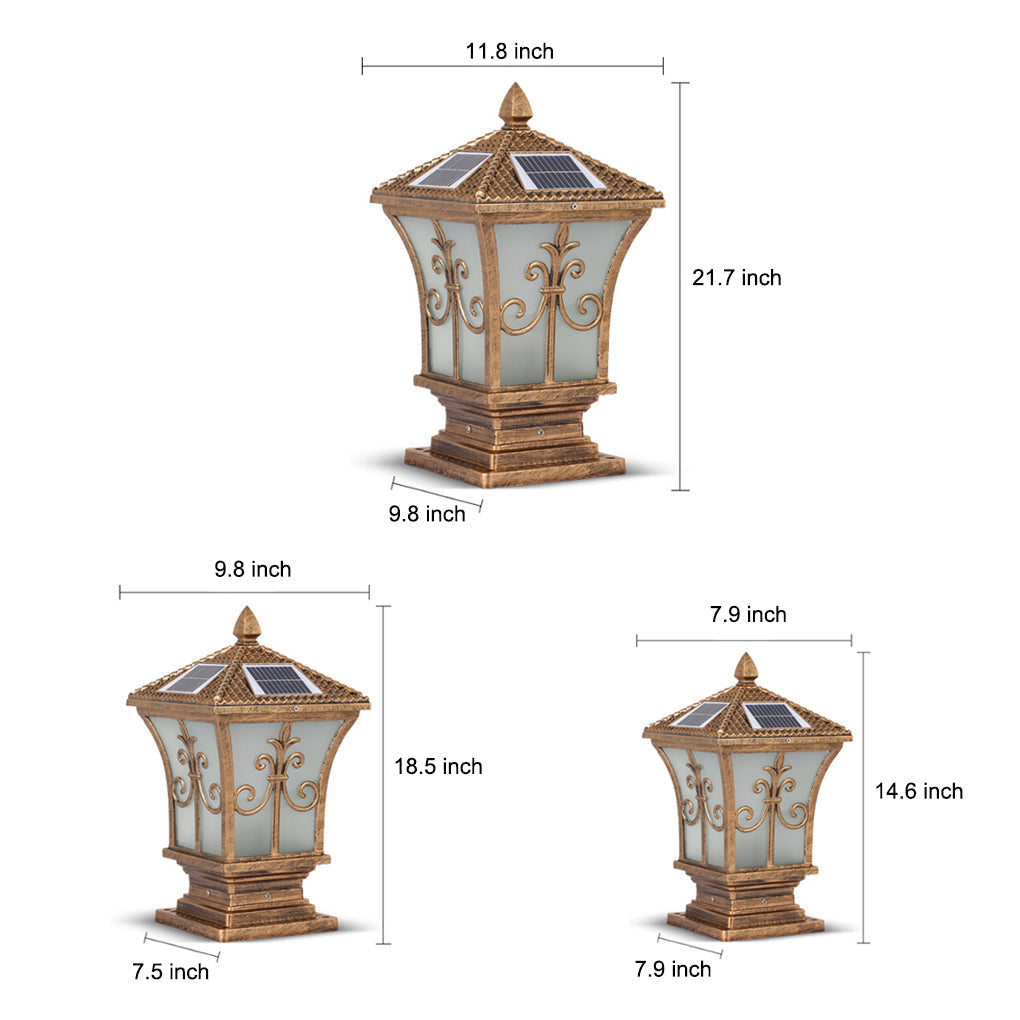 Caliaine Vintage Automatic Outdoor Fence Post Lights