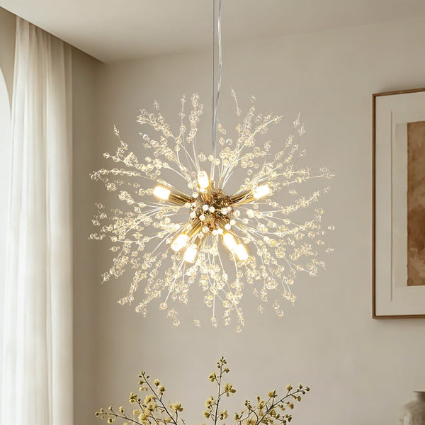 Luxury 8-Light Sputnik Firework Chandelier