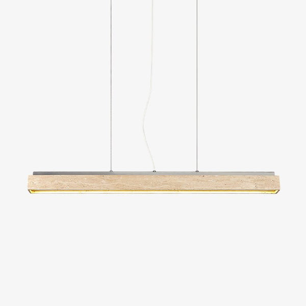Linear Travertine Suspension Lamp