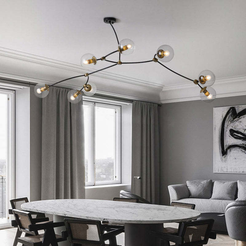 Modern Molecular Branch Design Ball Glass Chandelier