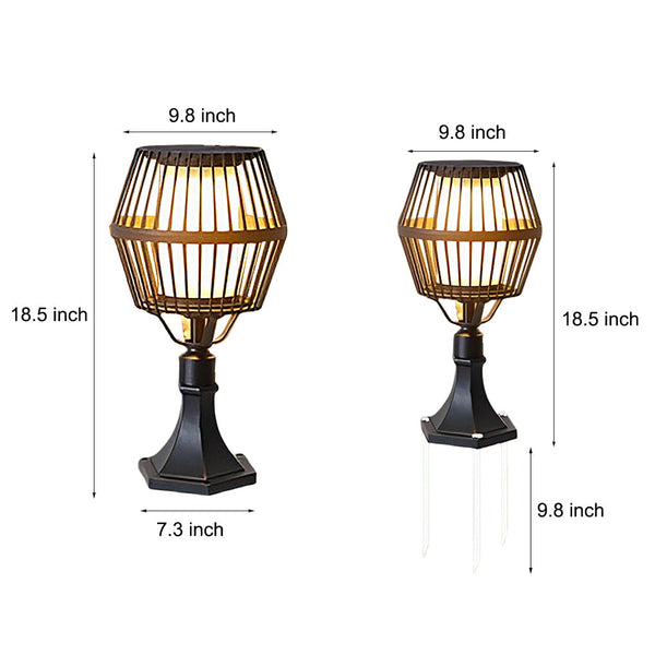 Deirdre Modern Solar Caged Outdoor Lanterns
