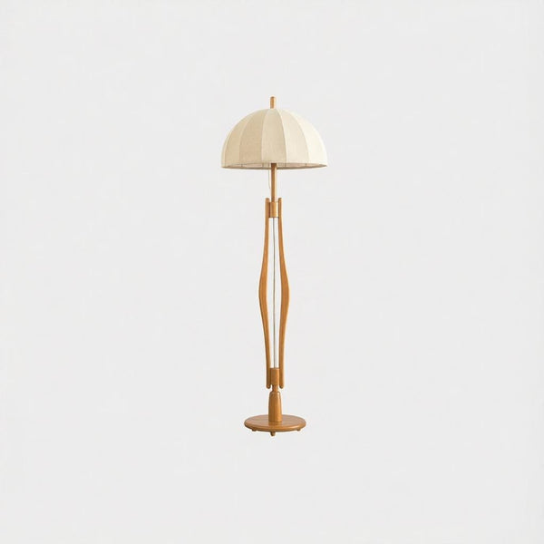 Ozawa Simple Walnut/Metal/Fabric, Table/Floor Lamp, Living Room