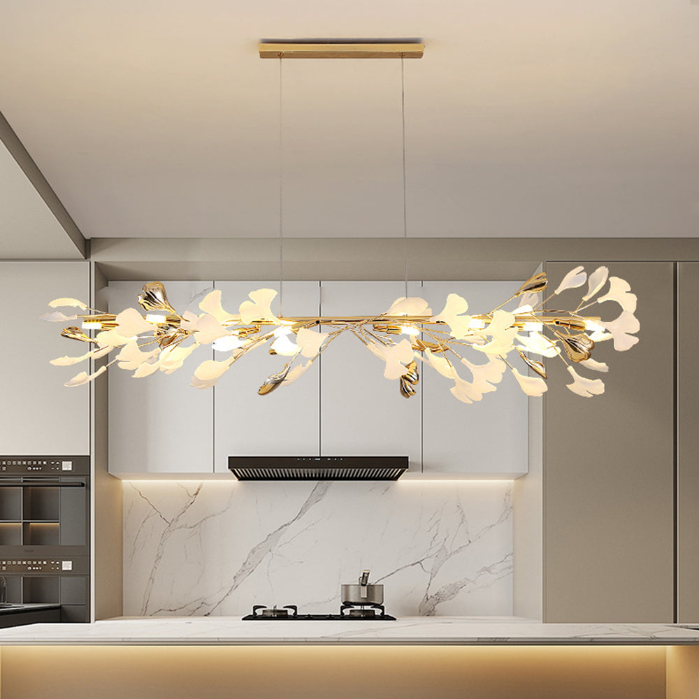 Olivia Modern Art Deco Metal & Ceramic Chandelier, Gold