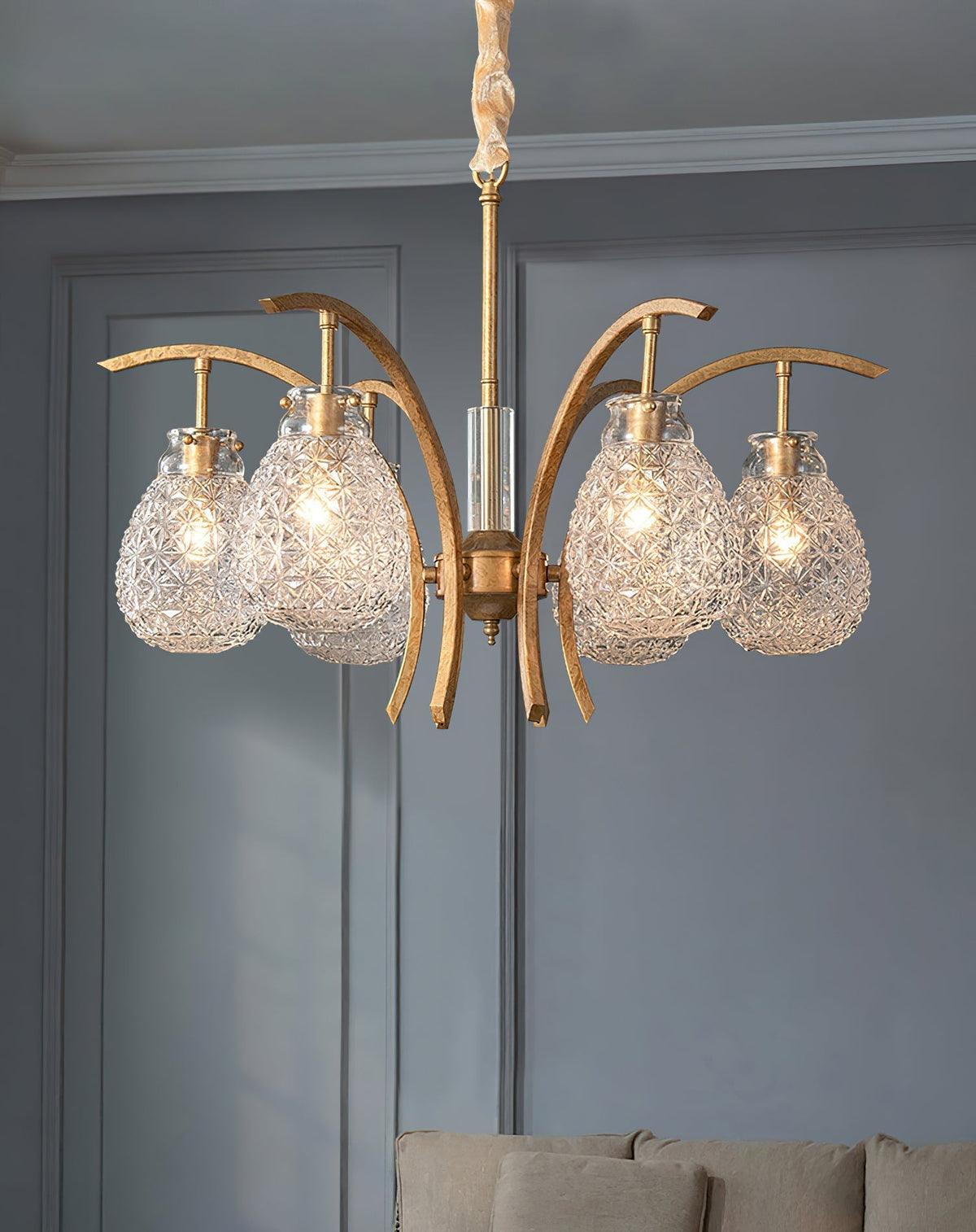Adams Postmodern Luxury Glass Chandelier
