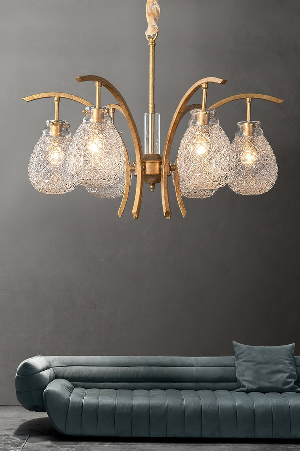 Adams Postmodern Luxury Glass Chandelier