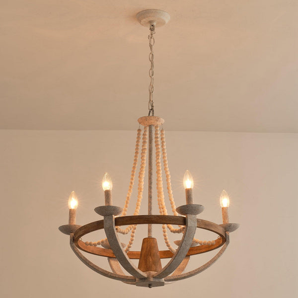 Adan Modern Traditional Wood Chandelier