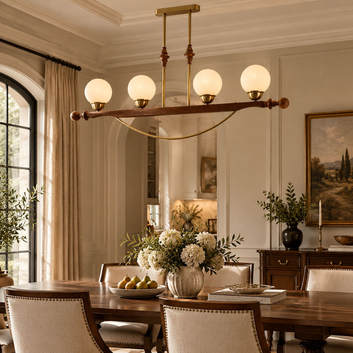 Adorned Linear Chandelier