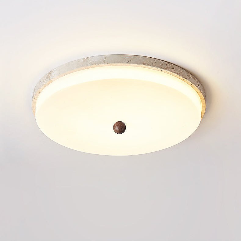 Aeon Travertine Orb Ceiling Light