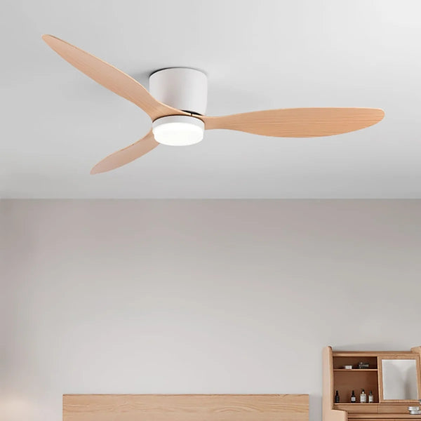 Aerodynamics Wooden Ceiling Fan Light