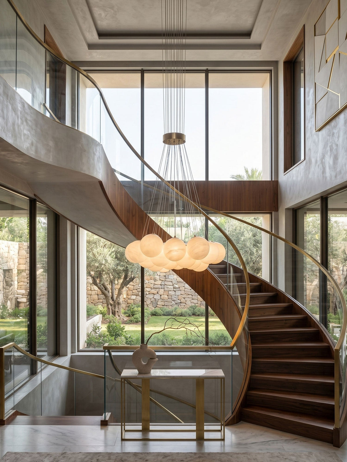 Alabaster Lunar Chandelier