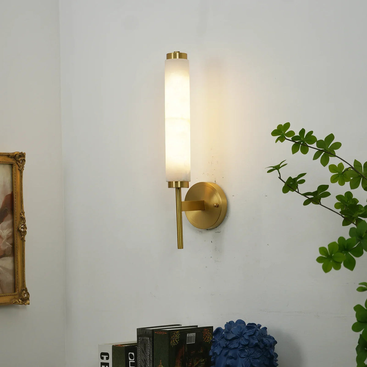 Brindisi Alabaster Candle Style Wall Lamp