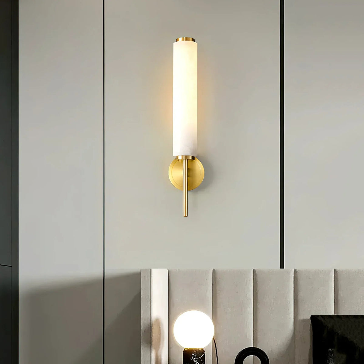 Brindisi Alabaster Candle Style Wall Lamp