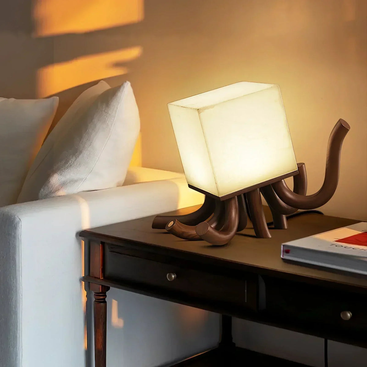 Alabaster Octavia Sculpture Table Lamp