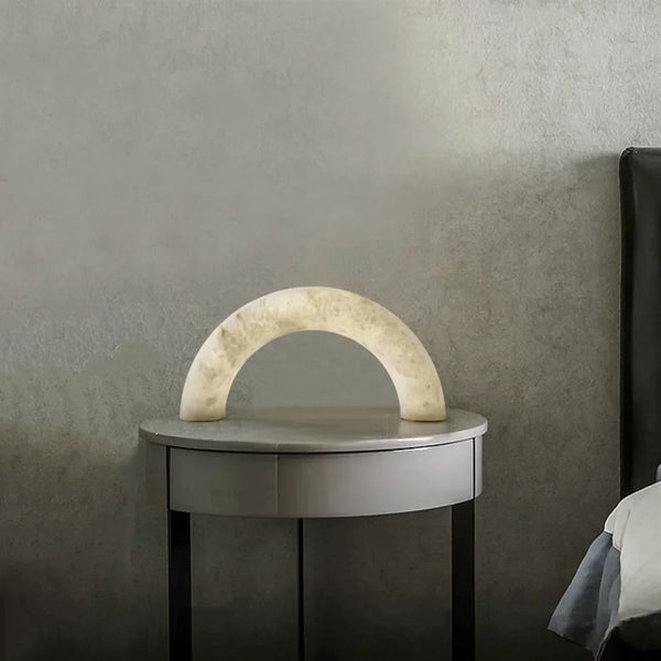 Alabaster Piped Table Lamp