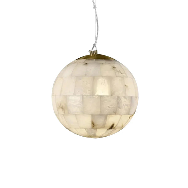 Alabaster Spherical Pendant Light