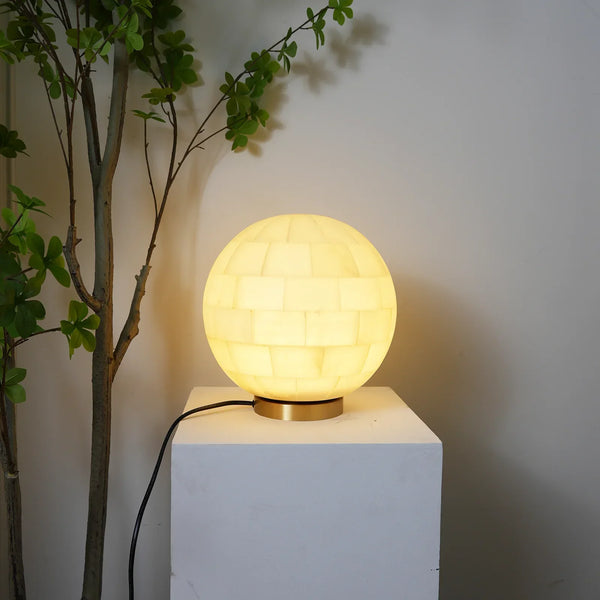 Alabaster Spherical Table Lamp