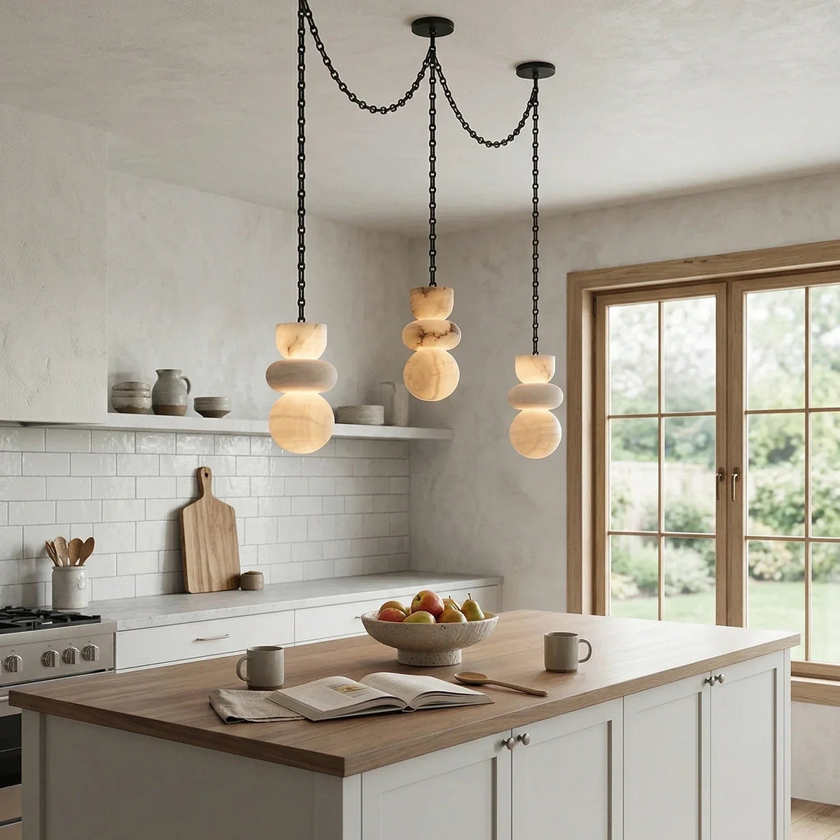 Alabaster Cluster Chandelier