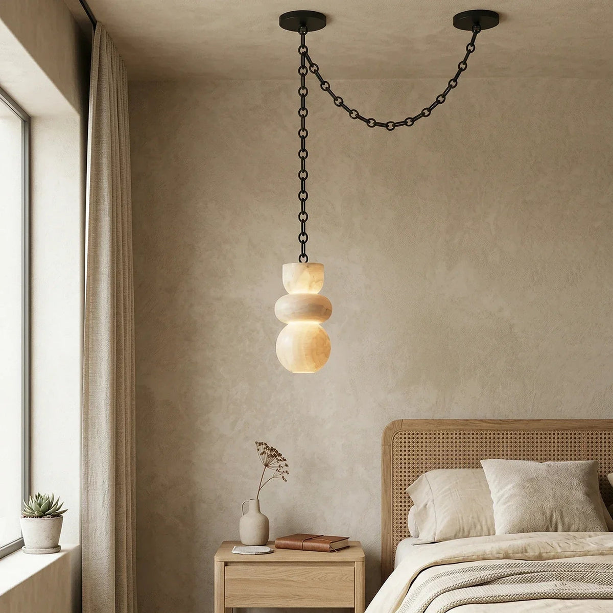 Alabaster Cluster Chandelier