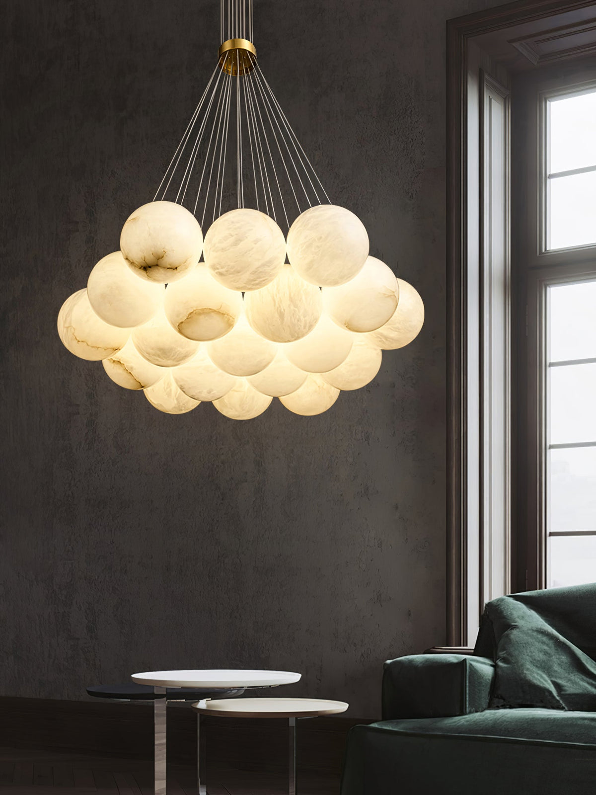 Alabaster Lunar Chandelier