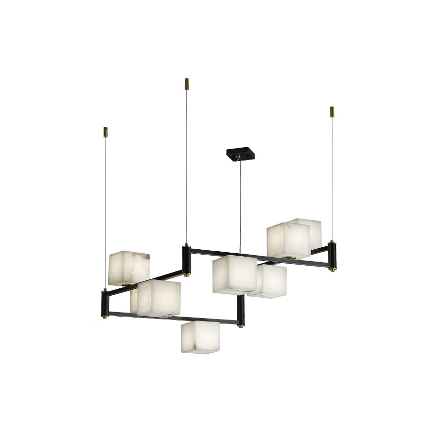 Ostruvye Box Alabaster Chandelier