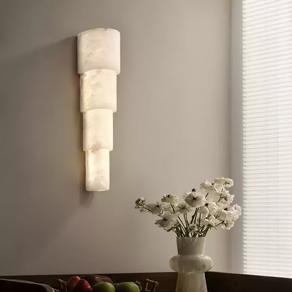 Alba Cascade Alabaster Wall Sconce