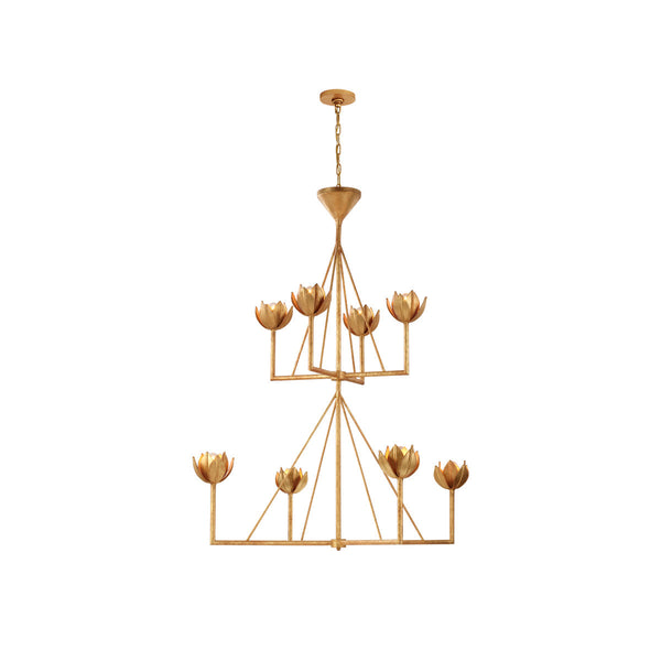 Alberto Floral Brass Chandelier