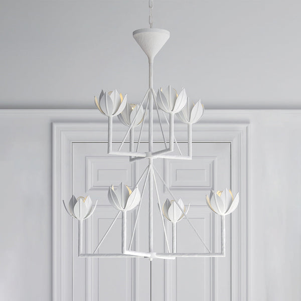 Alberto Floral Brass Chandelier