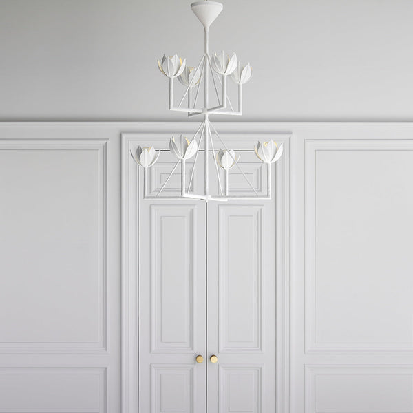 Alberto Floral Brass Chandelier