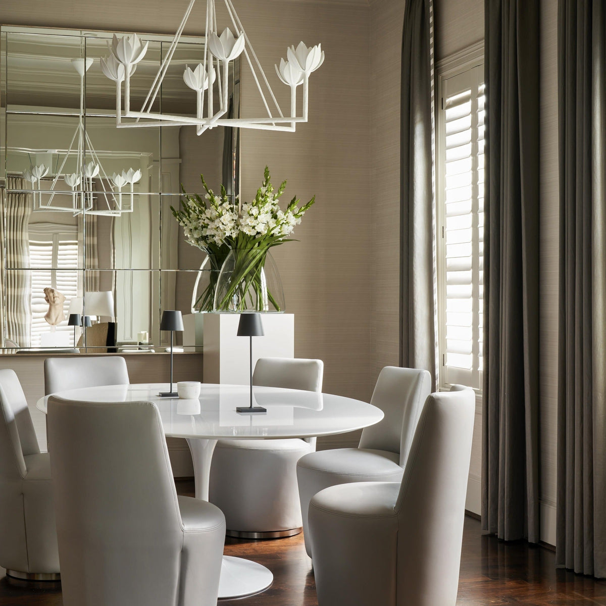Alberto Floral Brass Chandelier