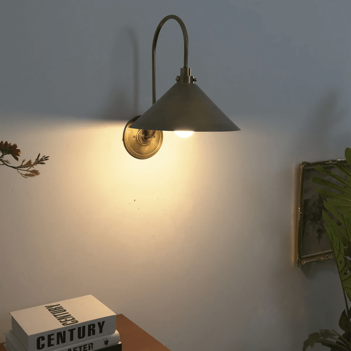 Gooseneck Cone Wall Sconce