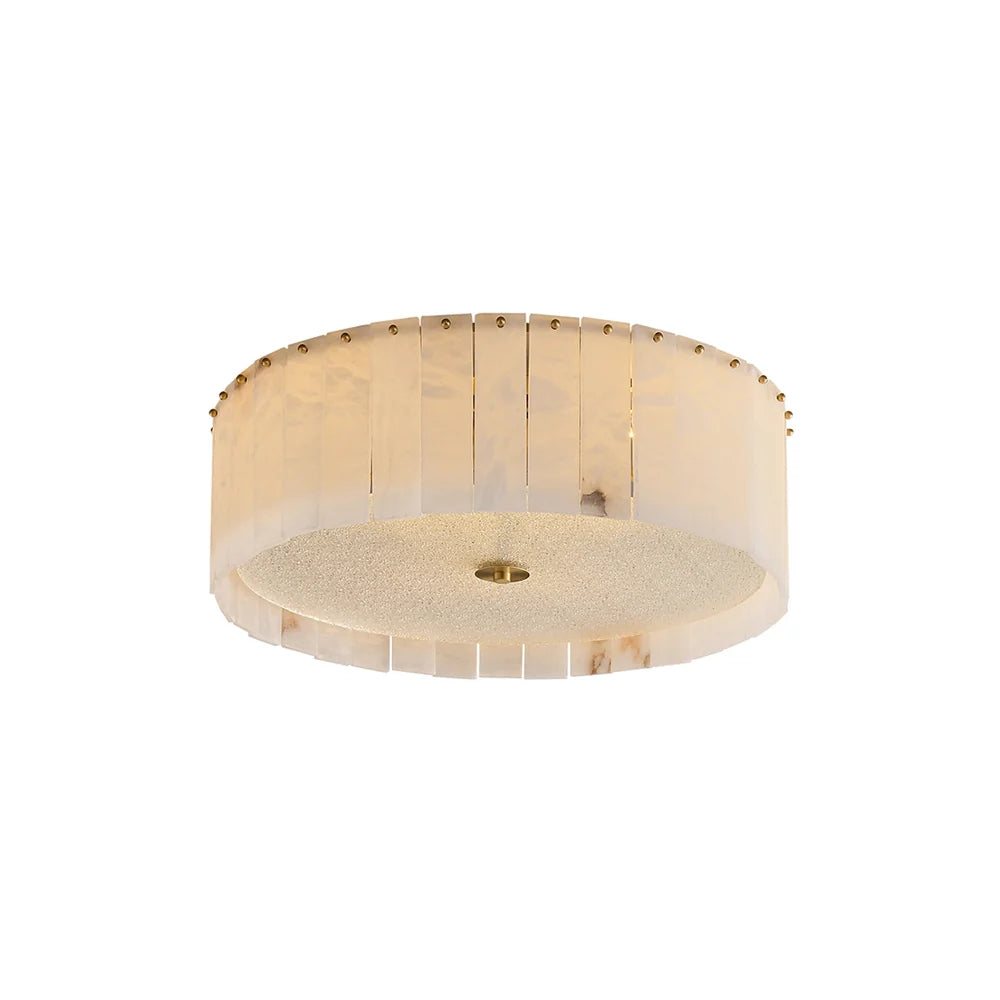 Alabaster Copper Round Ceiling Lamp