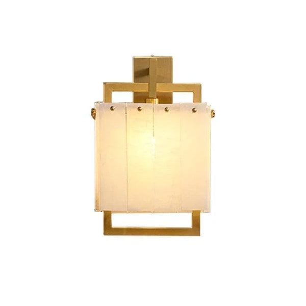 All copper marble wall lamp
