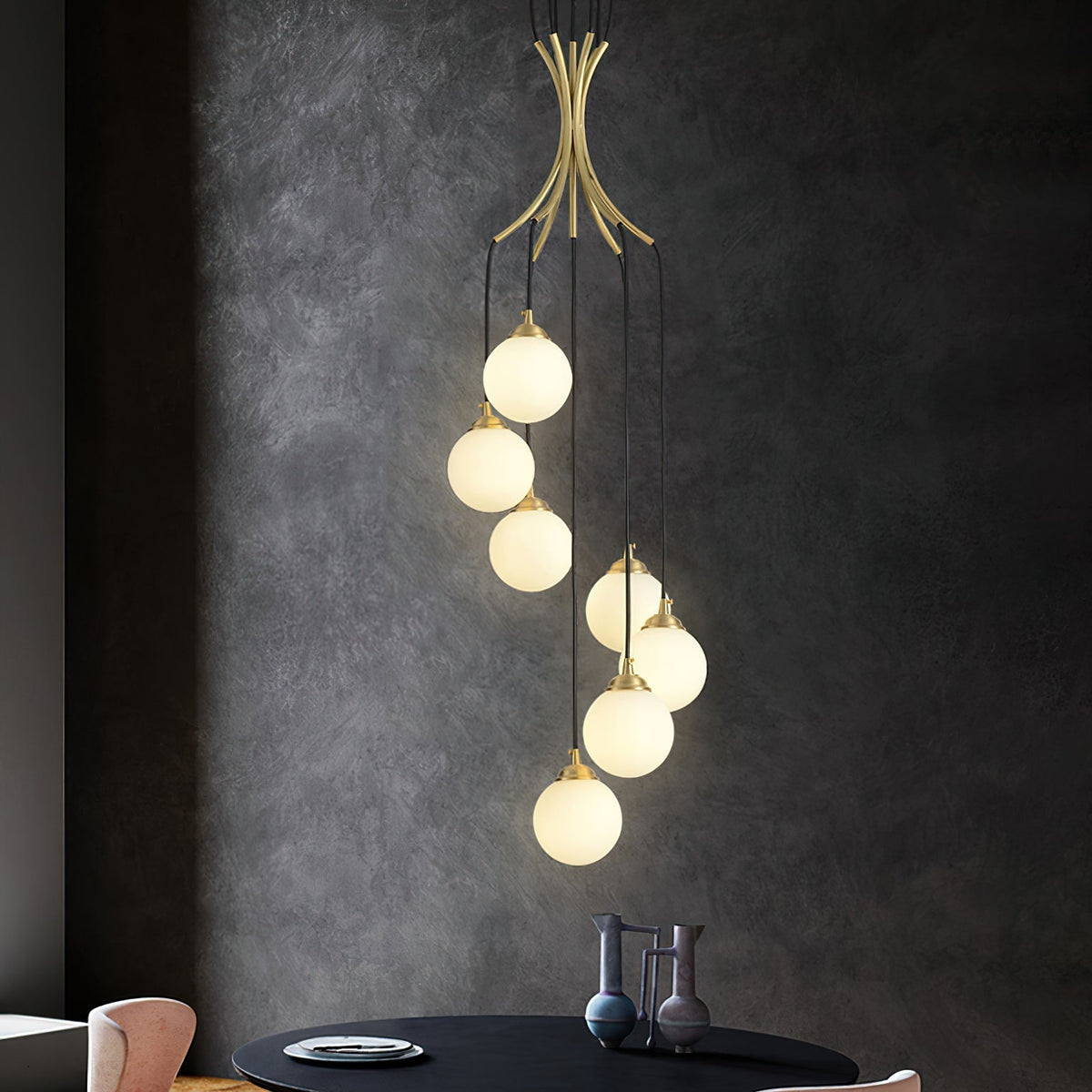 Zoe Ball Drop Glass Chandelier